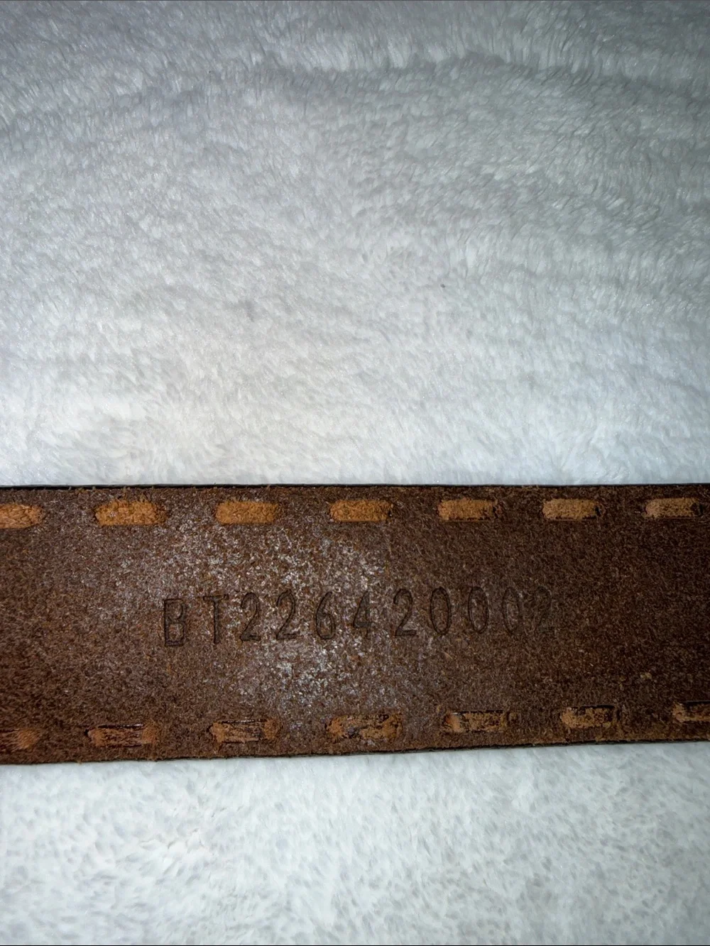 Fossil Accessory Collections boho floral whipstitch leather belt vintage 2000